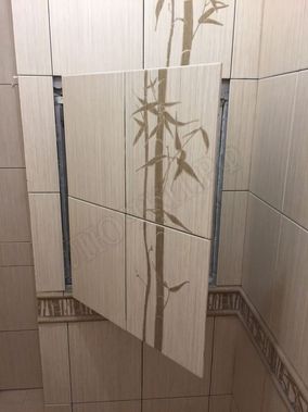 Люк под плитку Нажимной Секрет-Лайт 2 створки 1200*300 Люк под плитку Нажимной Секрет-Лайт 2 створки 1200*300