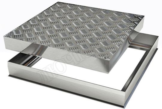 Напольный люк Технический съемный 54 мм 2 створки Напольный люк Технический съемный 54 мм 2 створки