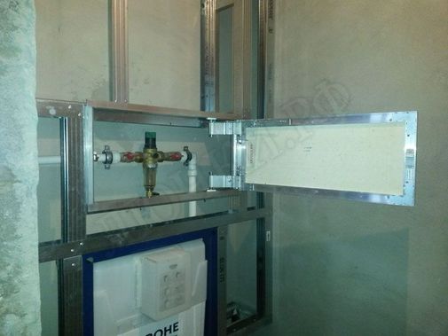 Люк под плитку Нажимной Секрет-Лайт 2 створки 1200*300 Люк под плитку Нажимной Секрет-Лайт 2 створки 1200*300