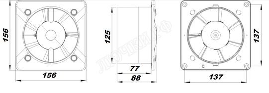 Вытяжной вентилятор Awenta System+, Turbo, 125, KWT125M Вытяжной вентилятор Awenta System+, Turbo, 125, KWT125M