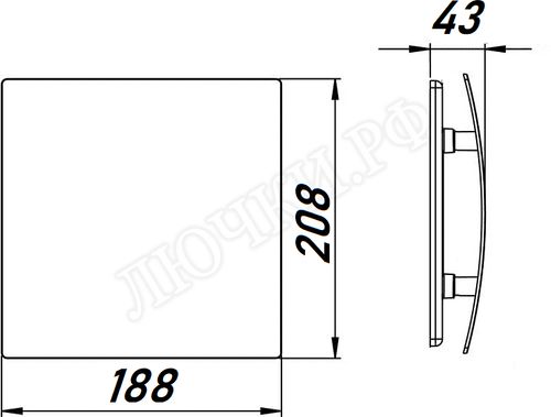 Вытяжной вентилятор Awenta System+, Turbo, 125, KWT125M, PECB125P, Чёрный глянцевый, пластик Вытяжной вентилятор Awenta System+, Turbo, 125, KWT125M, PECB125P, Чёрный глянцевый, пластик